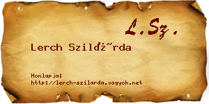 Lerch Szilárda névjegykártya