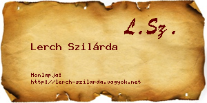 Lerch Szilárda névjegykártya